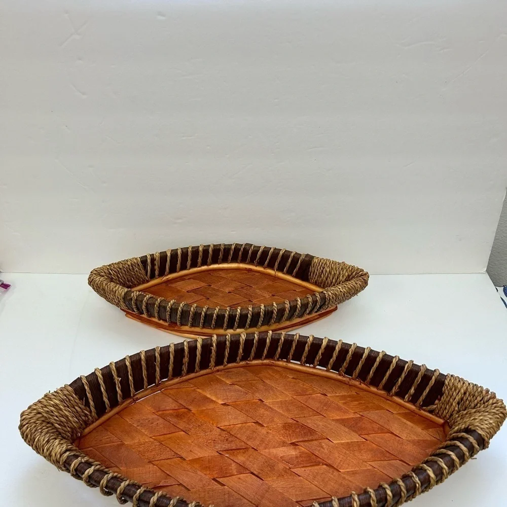 Wooden Decoration Wedding Basket, For Gifting/made in India/ 2 basket set